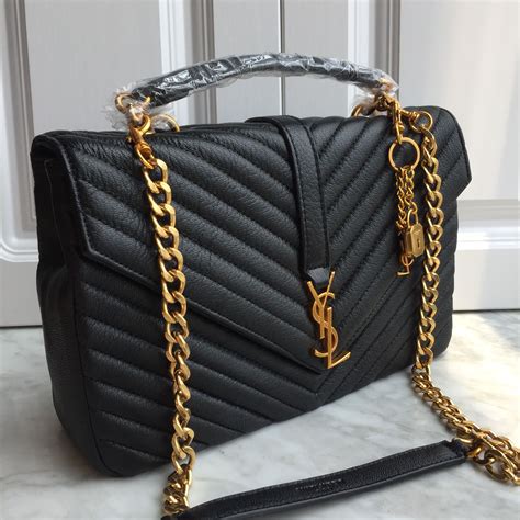 ysl logo bag|ysl black and gold bag.